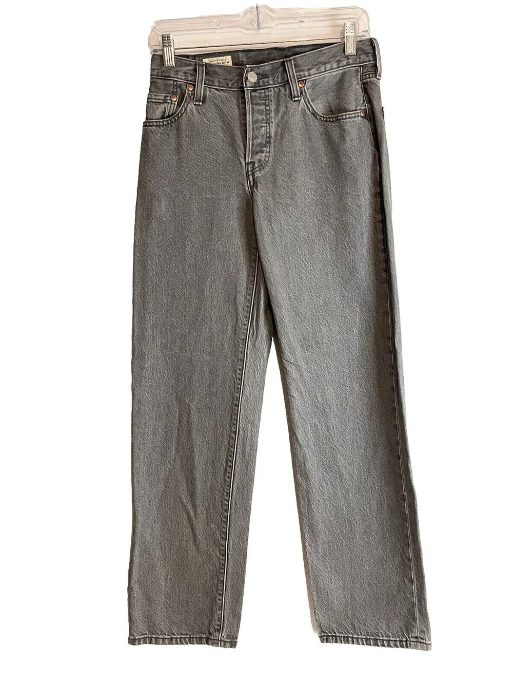 Levi’s Fresh 501 Jeans Gray Wash Denim 25x30 Mushroom Tag